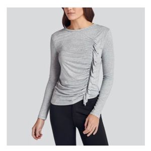 Long-sleeved Gathered Top
